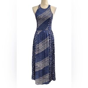 Japna Chic Blue and White Maxi‎ Dress